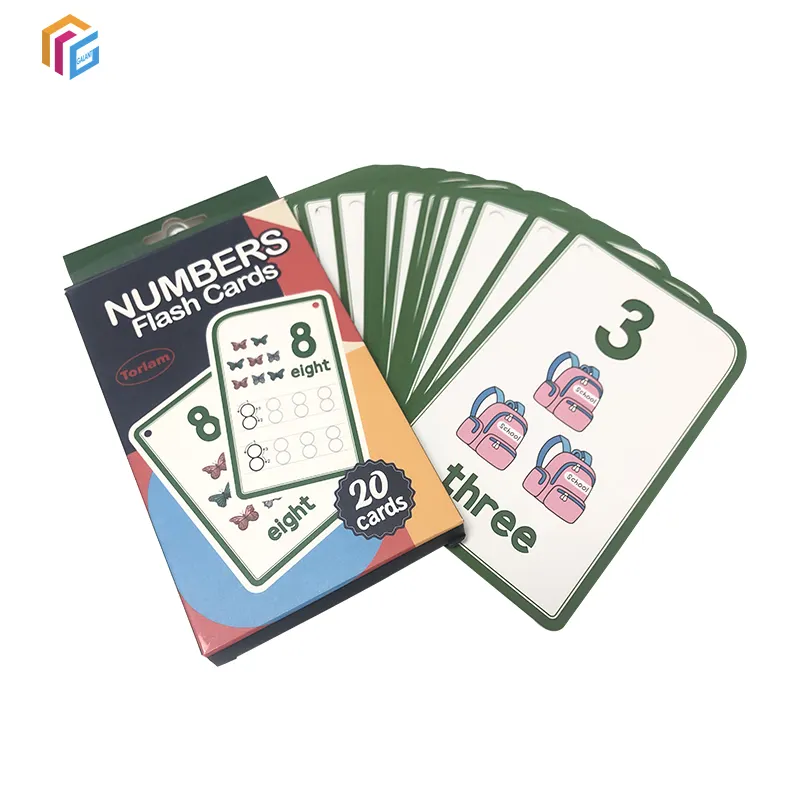 Crianças jogo de memória gráfico cartas de jogo, cor impressão brilhante crianças educação bluetooth cartas flash