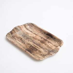 Madera de servir de plástico bandeja de comida - Product Image 1