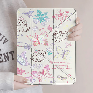 เคสไอแพด 11 นิ้วลายลูกสุนัขแสนสนุก ช่องใส่ปากกาแบบพับได้ ป้องกันการกระแทก แบบนิ่ม สไตล์อินส์ - Product Image 4