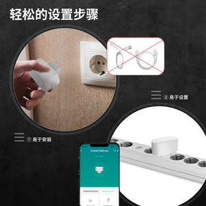 ทูย่า สมาร์ทโฮมไร้สาย ซิกบี เกตเวย์ แอปควบคุม ซ็อกเก็ตอัจฉริยะอเนกประสงค์ แหล่งจ่ายไฟ เกตเวย์มัลติโหมด - Product Image 1