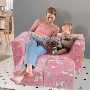 Canapé modulaire pour enfants, canapé pliable pour salle de jeux, chaise en <span class=keywords><strong>mousse</strong></span> <span class=keywords><strong>licorne</strong></span> convertible phosphorescente pour bébés et enfants - Product Image 3