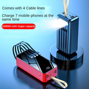 2025 Ali Baba Trending Products Logo personnalisé en gros 100000mAh 80000mAh PowerBanks avec 4USB et lumière LED pour téléphone - Product Image 5
