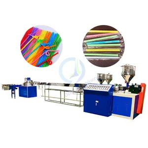 OCEAN Used Automatic Biodegradable Pp Two Color Drink Candy Lollipop Spiral Straw Extruder Machine