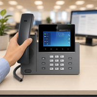 Téléphone IP vidéo Android Grandstream GXV3450 16 lignes, écran tactile 5 pouces, caméra 2MP, conférence 10 voies, PoE+, WiFi, Zoom VoIP