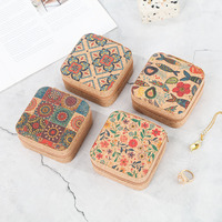 Nouvelle Boîte à Bijoux Portable en Cuir Vintage de Yiwu pour l'Exportation, Organisateur de Voyage Exquis pour Boucles d'Oreilles, Bagues et Colliers, Vente en Gros