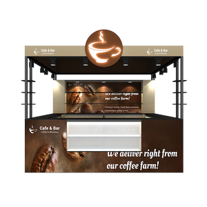 Stand Modular de Aluminio para Ferias Comerciales, Personalizado de 10x10, con Retroiluminación por Sublimación, Portátil, para Cafeterías y Exposiciones - Product Image 2