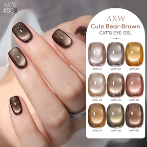 AS 15ml Série Café Vernis à Ongles Gel Magnétique Effet Chat Marque Privée Verre Brun Clair de Lune Soak Off UV Gel Nail Art <span class=keywords><strong>Manucure</strong></span> - Product Image 1