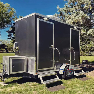 <span class=keywords><strong>Remolque</strong></span> de Baño Portátil de Lujo con 2 Cabinas para Baño Público, Camping, <span class=keywords><strong>Caravana</strong></span> y Sanitario Móvil - Product Image 5