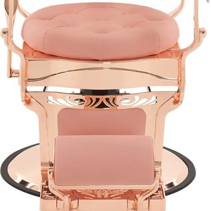 Silla de Barbero Retro de Metal Resistente HZ8799PP, Silla Hidráulica Reclinable para Salón de Belleza y Spa, Uso Comercial - Product Image 4