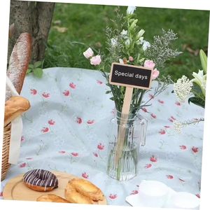 Gogogmee 20 PCS Mini étiquettes de tableau noir en bois Étiquettes de plantes décoratives créatives pour <span class=keywords><strong>jardin</strong></span> mariage et maison Peuplier contreplaqué pour bricolage - Product Image 5