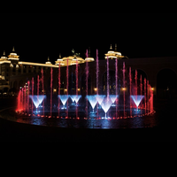 Fontaine interactive lumineuse LED colorée avec musique pour les aires de jeux extérieures et les parcs
