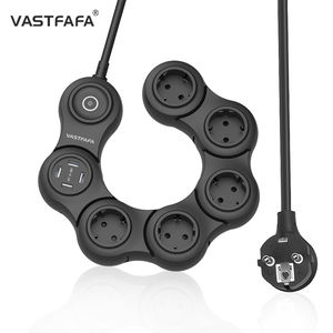 Vastfafa USB eléctrico 250V enchufe de extensión fabricante hogar 5 salidas 2 Logo electrodomésticos conveniente europeo 230V 16A <span class=keywords><strong>Sonoff</strong></span> - Product Image 3