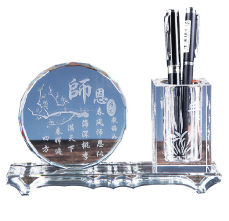 Держатель для ручек с кристаллами в виде кошки для рабочего стола