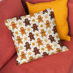<b>Velvet</b> Pillow Case Double Sided Christmas Gingerbread Man Print 18x18 Inch Zipper Custom <b>Sofa</b> Bed Home Winter Cushion <b>Cover</b> - Product Image 4
