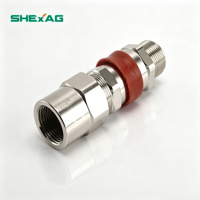 Presse-étoupe industriel en acier IP68 avec joint simple et protection contre les intempéries pour applications chimiques.