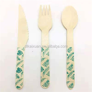 Posate in legno biodegradabile Eco Friendly logo personalizzato monouso all'ingrosso - Product Image 1
