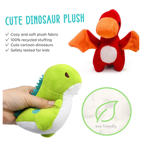 Mang năm con khủng long nhỏ nhồi bông đồ chơi sang trọng rồng trứng Triceratops stegosaurs brachiosaur tyrannosaur <span class=keywords><strong>Rex</strong></span> pterodactyl - Product Image 3