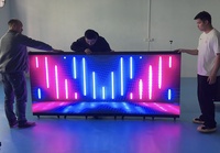 Cabina de DJ Móvil Plegable, Soporte de Fachada para DJ, Cabina de DJ Portátil Plegable con Pantalla LED para Club, Festival de Música, Discoteca