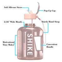 Bouteille d'eau réutilisable en PETG de 74 oz pour adultes, avec logo personnalisé, sans BPA, anti-fuite, grande capacité, pour la salle de sport, l'entraînement et les voyages