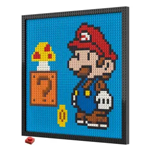 Ritratto immagine 48x48 punti fai da te 1x1 mattoni Pixel Art Painting building blocks con cornice per giocattoli regali e decorazioni per la casa
