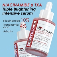 Sérum Éclaircissant Triple Action Vegan au Thé Vert et Niacinamide 10% pour Estomper les Taches Brunes et Nourrir la Peau – Marque Privée OEM/ODM