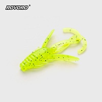 ROVORO Tackle 4cm 20pcs/sac Mini Ajing Micro Jigging Shrimp Baits pour la pêche au Blackfish, au Rockfish, au Greenling, au Mojarra, et aux leurres de finesse