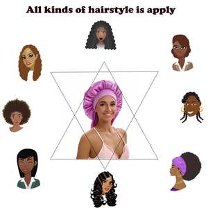 ZTZI <span class=keywords><strong>Gorro</strong></span> de <span class=keywords><strong>dormir</strong></span> de satén de seda trenzado largo de lujo <span class=keywords><strong>para</strong></span> mujer-Protección del cabello suave, cómoda y elegante - Product Image 5