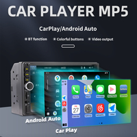 Radio Mobil Android Auto 2 Din 7 Inch, Pemutar DVD Mobil Universal, Radio Stereo Mobil MP5 Player Dengan BT Wifi 7010