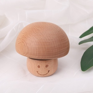 Caja Musical de Madera Vintage en Oferta, Caja Musical Pequeña y Linda con Forma de Hongo, Regalos para Niños - Product Image 1