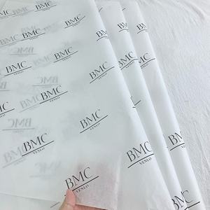 Fabrika fiyat özel <span class=keywords><strong>Logo</strong></span> baskılı dokulu kağıt hediye ambalaj yüksek kalite kişiselleştirilmiş beyaz ince ambalaj kağıdı - Product Image 2