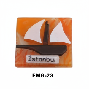 Aimant de réfrigérateur en verre de 5x5 cm Evil Eyes Unique et élégant - Product Image 1