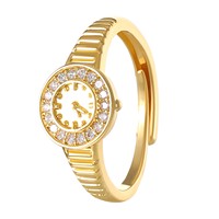 Nouveau design Montre personnalisée Zircon Couple Ring