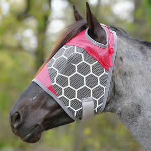 <span class=keywords><strong>Masque</strong></span> <span class=keywords><strong>anti</strong></span>-mouches pour chevaux avec oreilles, ajustement confortable, couvre-visage équin pour la protection contre les insectes, maille en polyester durable, visibilité totale, en vente - Product Image 4