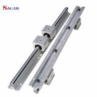Rail de guidage linéaire carré en aluminium SBR16-50 de 20 mm, fabriqué en Chine, longueur personnalisable de 100 à 4000 mm pour l'automatisation
