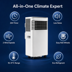 Climatiseur Portable de Gros pour Usine, Réfrigérant R290, Oscillation Automatique, Climatiseur Mobile avec Fonction de Déshumidification Indépendante - Product Image 3
