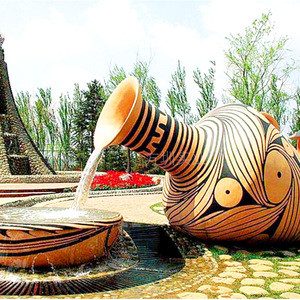 Commercial Fountain <b>Stone</b> Outdoor Contemporary Design Durable Water Feature Landscape Sculpture City Landmark - Product Image 1