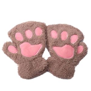 Baby Winter Thick Warm <b>Gloves</b> Outdoor Half Finger <b>Gloves</b> Cute <b>Cartoon</b> Cat Claw <b>Gloves</b> - Product Image 2