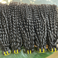 Bundles de cheveux brésiliens Pixie Curl Bundles de cheveux brésiliens haut de gamme 12A Grade Double Drawn Virgin Cuticule alignée Couleur naturelle Bundles de cheveux Pixie Curl
