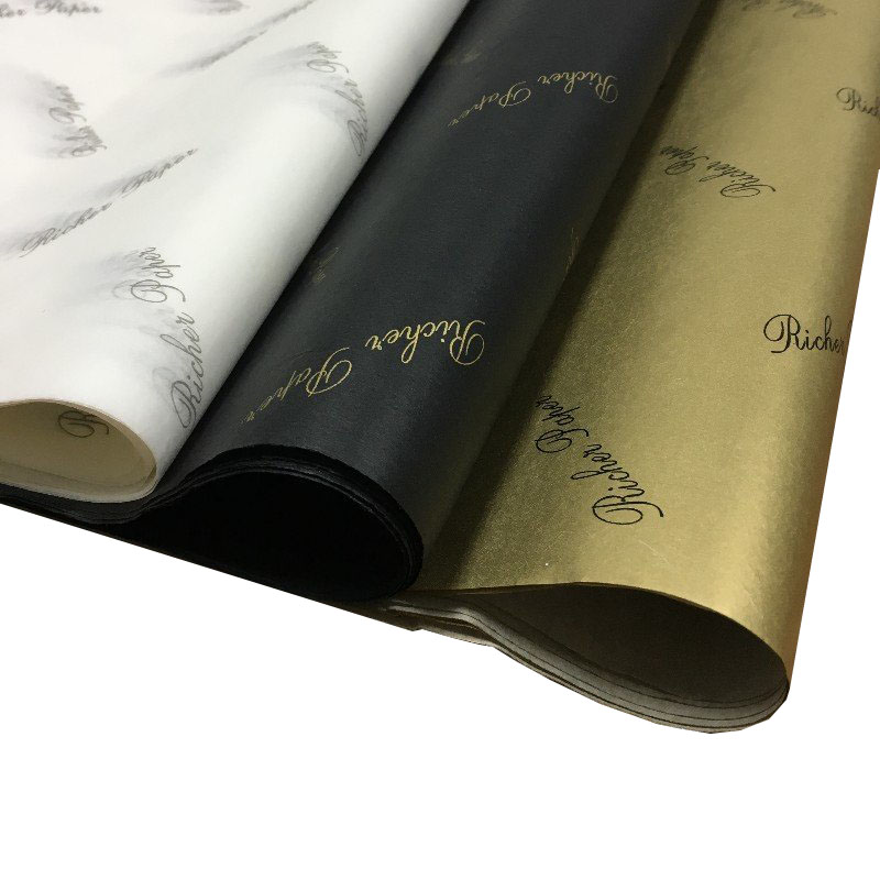 Customized Logo Printed Packaging Paper Tissue Wrapping Paper for Products Packaging Clothes Wrap Tissue Paper Logo Printed