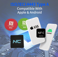 Autocollants NFC réinscriptibles imperméables anti-métal 13,56 MHz, étiquettes avec mémoire de 144 octets, puce 1K, PVC compatible RFID, adhésif NFC pour hôtel