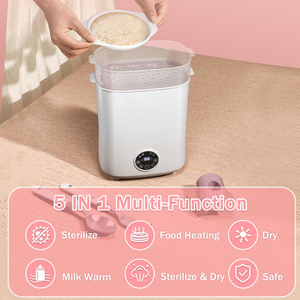 Stérilisateur et sécheur de biberons 5-en-1 grande capacité, désinfectant et sécheur de biberons 2 couches, compact, électrique à vapeur - Product Image 2