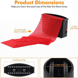 1,5 m tela de seda fuego Llama luz LED rojo llama eléctrica efecto máquina doble soplador para DJ escenario discoteca decoración de vacaciones - Product Image 4