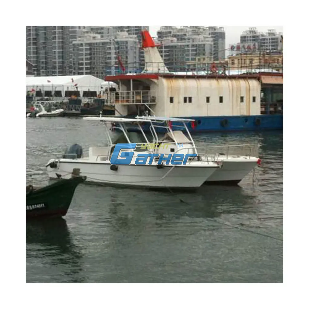 يخت تجميع 7.2 متر قارب من الألياف الزجاجية للقوارب بمحرك قوارب من الألياف الزجاجية واليخوت ومحرك قوارب الصيد المصنوعة من الألياف