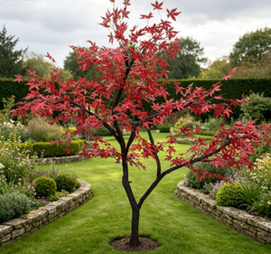 Plantes artificielles japonaises, arbres artificiels d'<span class=keywords><strong>automne</strong></span>, arbres à feuilles d'érable rouges artificiels pour l'intérieur et l'extérieur - Product Image 4