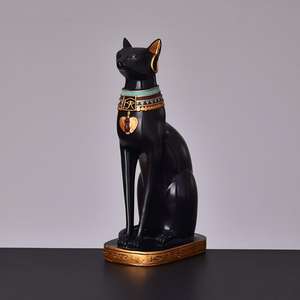 Statue en résine de l'ancien dieu <span class=keywords><strong>chat</strong></span> <span class=keywords><strong>égyptien</strong></span>, objet de collection culturel créatif, décoration d'intérieur pour meuble TV ou cave à vin, cadeau pour nouvelle maison - Product Image 5