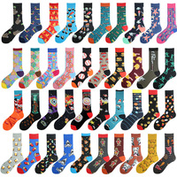 10 paires/lot de chaussettes pour hommes en coton jacquard, chaussettes amusantes et originales pour couples, chaussettes tricotées mignonnes pour femmes
