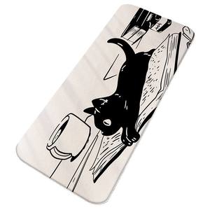 Venta al por mayor de dibujos animados personalizados lindo gato encantador alfombra de baño antideslizante Cachemira gruesa obtener alfombra de baño desnuda para baño dormitorio cama Decoración - Product Image 1