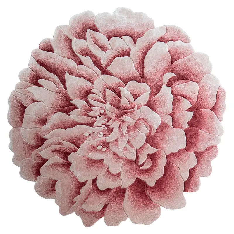 3D fiori Rattern a mano Tencel Rayon di seta di bambù di seta di lana per la vendita, il Design personalizzato tappeti per il soggiorno