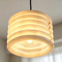 Suspension nordique simple en fer et résine, support de lampe E26/E27, câble de suspension flexible et réglable, lampe de plafond suspendue