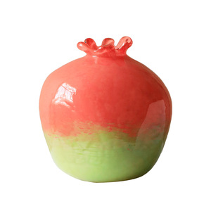 Jarrón de Vidrio Creativo de Dos Colores con Diseño de <span class=keywords><strong>Granada</strong></span> para Decoración del Hogar - Product Image 1